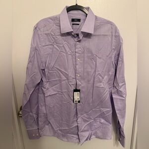 Hugo Boss Marley Dress Shirt NWT Medium Purple Sharp Fit Size 16.5/36-37